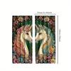 2pcs Unicorn Princess Curtains - Enchanted Floral and Fantasy Art Design   Semi-Transparent Polyester Drapes for Bedroom and Livi