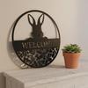 Custom Rabbit Metal Sign for Garden Wall Art Porch Decor Easter Outdoor Gift