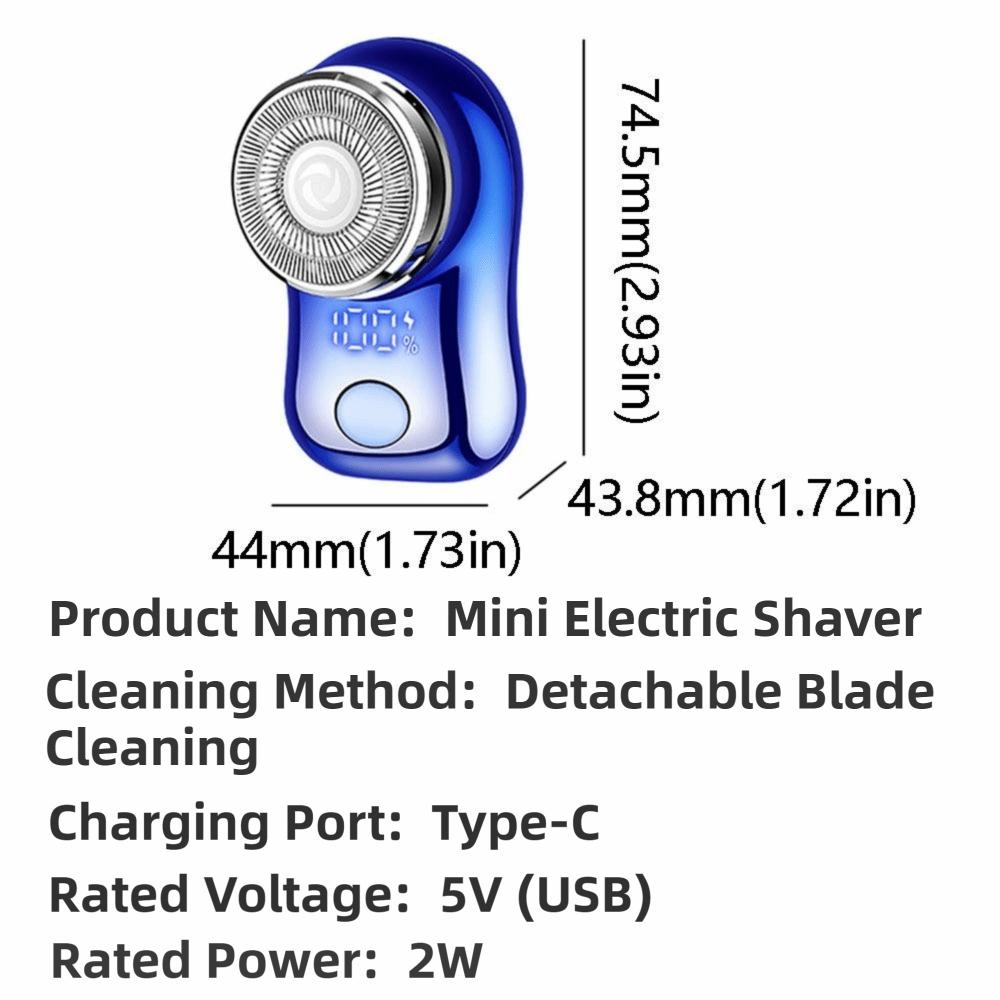 Cordless Mini Electric Shaver USB Rechargeable Men's Beard Trimmer for Face Body