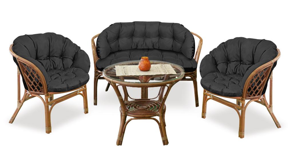 Garden Cushion 190x40 Cm for Sofa, Bench, Waterproof, Black