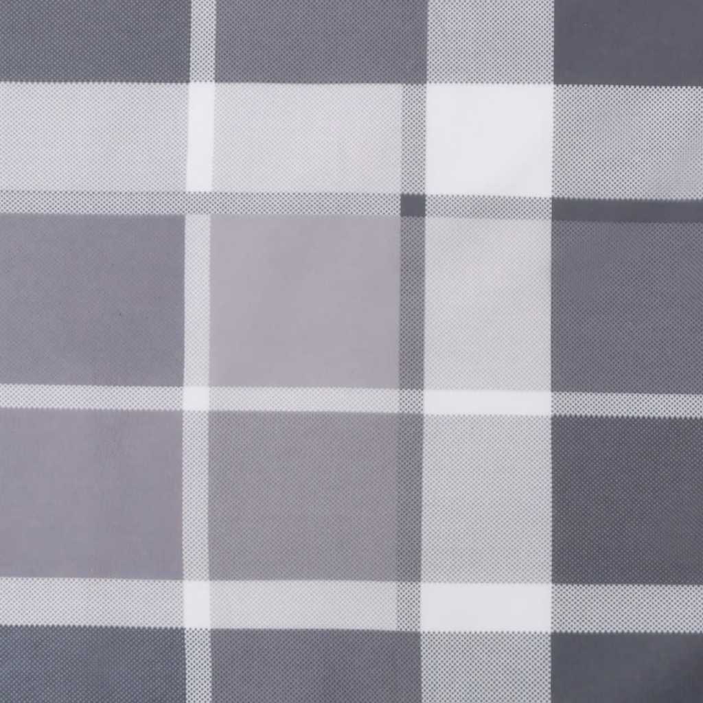 High Back Seat Cushions 6 pcs Gray Checkered Pattern Oxford Fabric