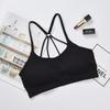 Women's Solid Color Corset Style Tank Top Sports Bra with Beauty Back Design