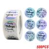 100-500pcs Thank You for supporting my small business Sticker Holographic Laser Stationery Seal Labels Sticker Wrapping Supplies
