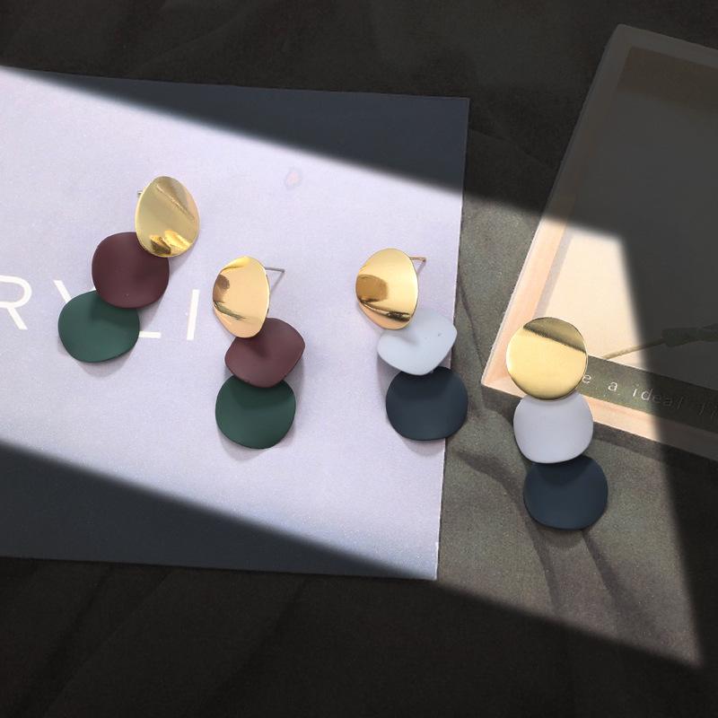 Damen Einfach Schick Geometrische Form Runde Ohrringe Ohrhänger