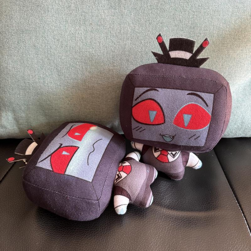 Hazbin Hotel Vox Plush Keychain Cute Cry Smile Face Anime Character Pendant Doll Bag Charm Funny Figure Toy