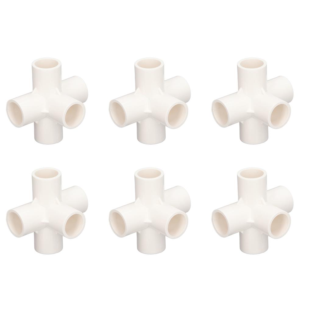 10 Pcs 5 Way Pipe Connector 25mm PVC Elbow Pipe Fitting for Furniture Greenhouse Tent