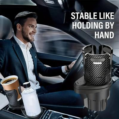 Adjustable Dual Cup Holder Car Mount Multifunction New Car Cup Holder Expander Adapter with Mobile Phone Holder Function