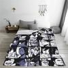 Aizawa Shota Collage Knitted Blankets Fleece My Hero Academia Plaid Anime Warm Throw Blanket for Bedroom Sofa Bedroom Quilt