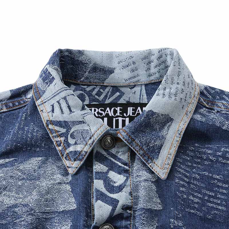 Versace Jeans Couture Magazine Print Denim Jacket 76GAS40C-DW074SS0-904