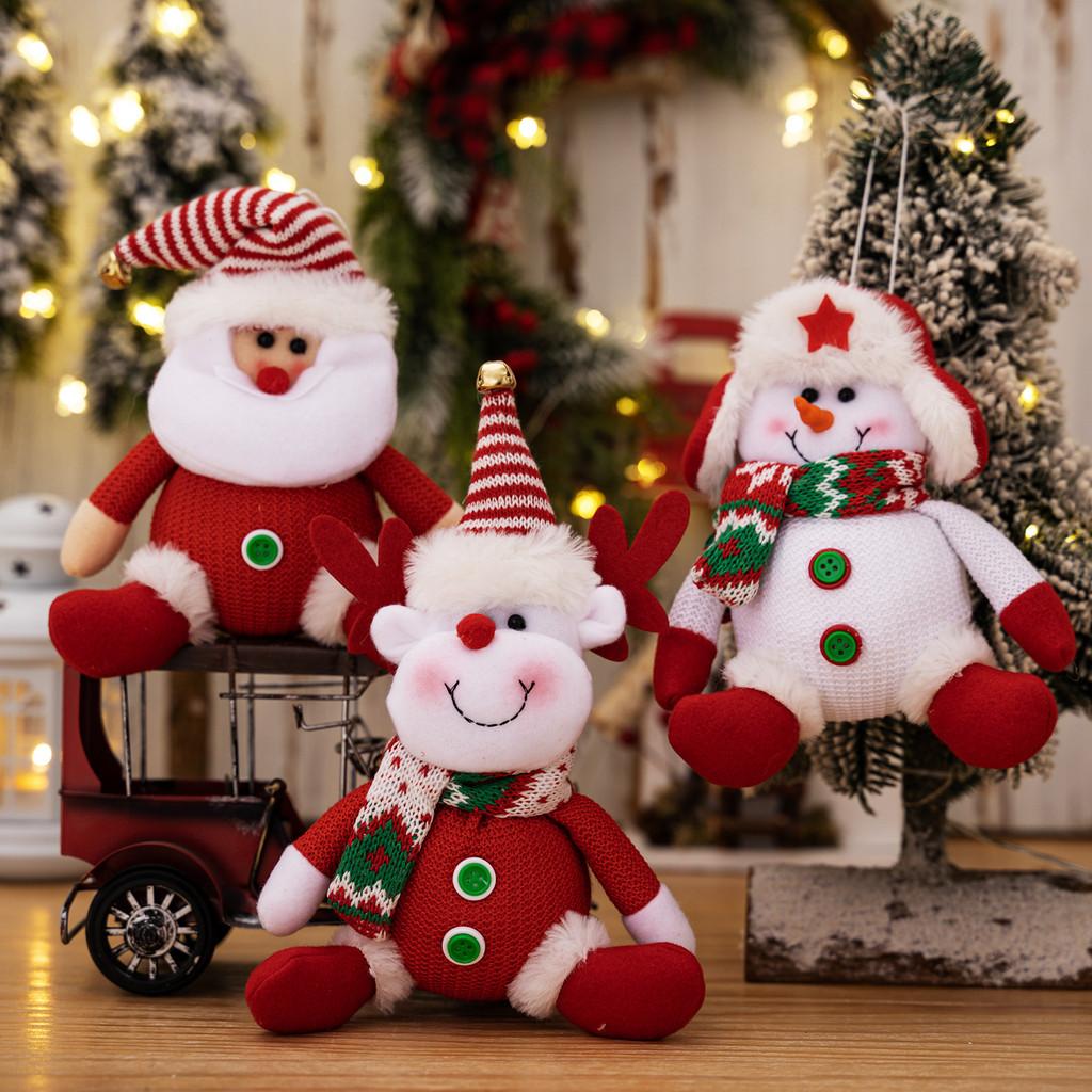 Plush Santa Claus Doll Pendant Christmas Tree Decoration For Festive Celebration