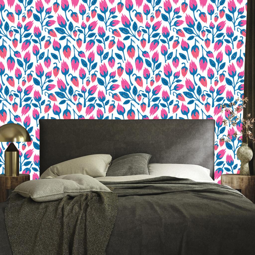 Retro style flowers wallpaper for living room and bedroom 50x1000
