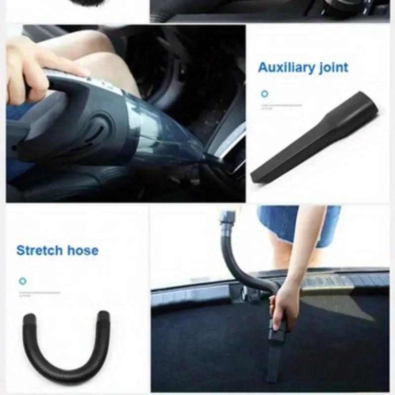 12V Rechargeable Car Vacuum - Portable Handheld Cleaner with Washable Filter