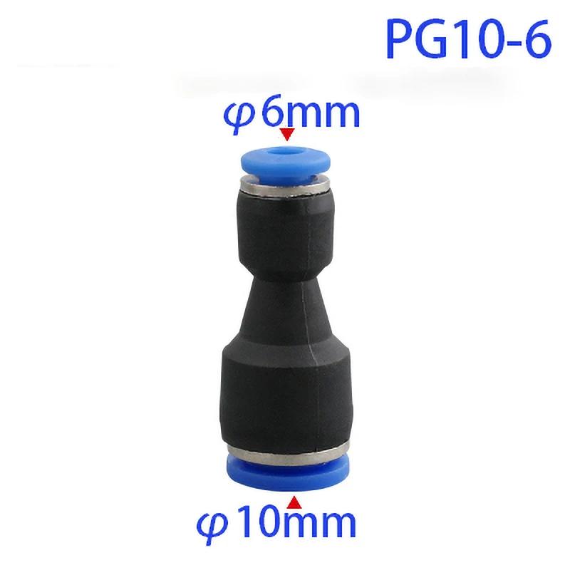 Pu Pneumatic Fittings Plastic Connector PG 4mm 6mm 8mm 10/12/14mm 16mmAir Water Hose Tube Push In Straight Gas Quick Connectors