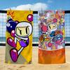 Lustiges Kunstspiel niedlicher Cartoon B-Bomberman Handtuch weich Strandtücher Reise schwimmen Pool bade Handtuch Fitnessstudio Spa Heimdekor Geschenk Urlaub