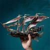 3D Wooden Puzzle Kits Steampunk Mysteries Pirate Ship Of Future DIY Assembly Toy Wood Pirate Boat For Adults Kids Gift