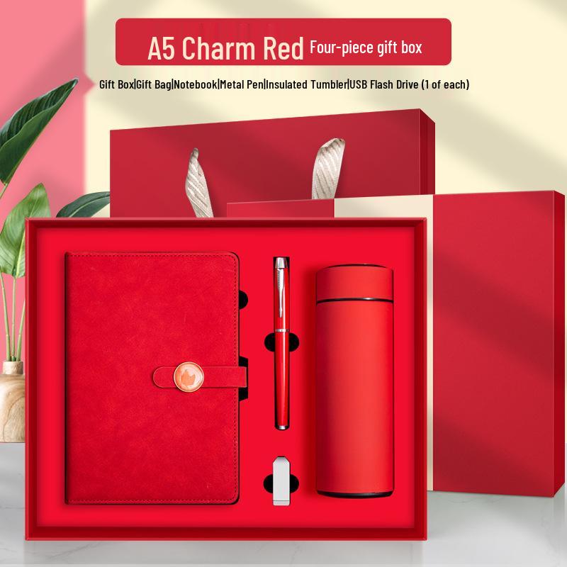 Customizable Logo Laptop Gift Set: Thickened A5 Notebook for Business Meetings