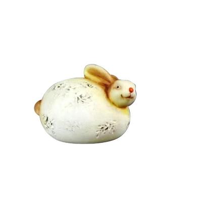 Rustic Easter Figurine: Ceramic Bunny In Shades of Brown