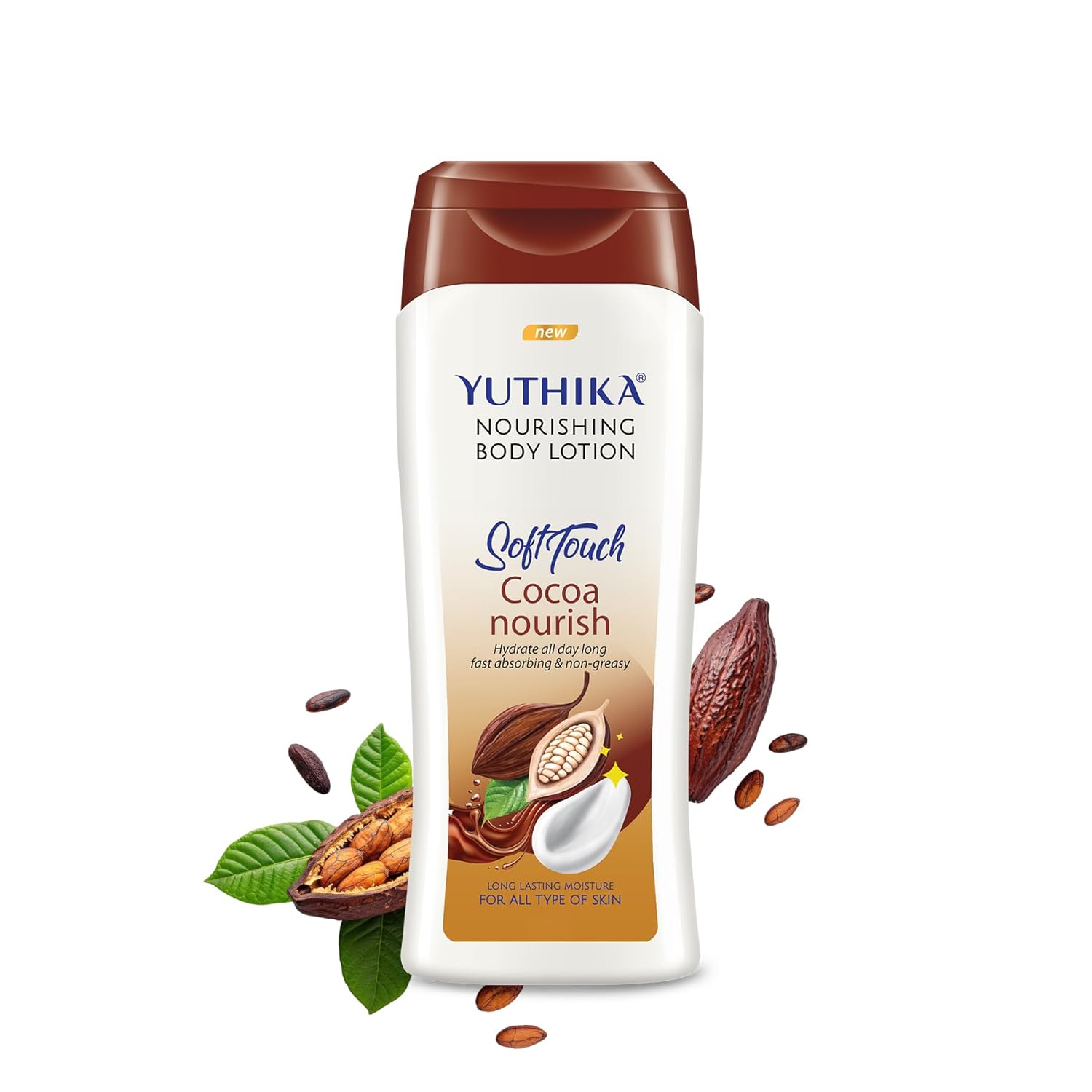 

Yuthika Naturals Cocoa Soft Touch Body Lotion 100ml Pack of 1 for Hydrated Smooth Skin