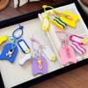 Cartoon Kawaii Surfboard Key Chains with Swimming Charms Blank Name Tags Lightweight Decor for Pencil Case Student Gift