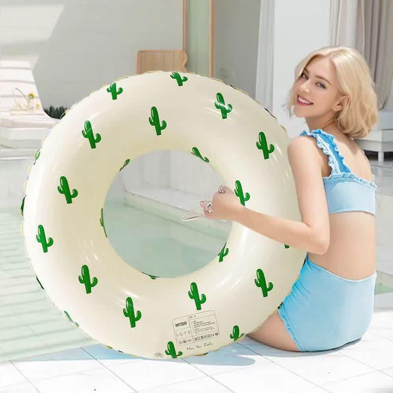 HANDUNYOU Thickened Cactus Retro Swimming Ring