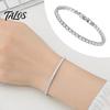 Shiny Faux Crystal Bracelet for Women, Silver/Golden Rhinestone Bangle Bracelet, Sparkling Skin Friendly Alloy Plated Cubic Zirconia with Secure Clasp
