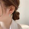 Korean High-End Silver Mushroom Ring Drop Earrings - Niche Style 2026