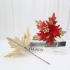New 26cm Christmas Artificial Flowers Flannel DIY Decoration Xmas Tree Decorations Decorative Flowers Xmas