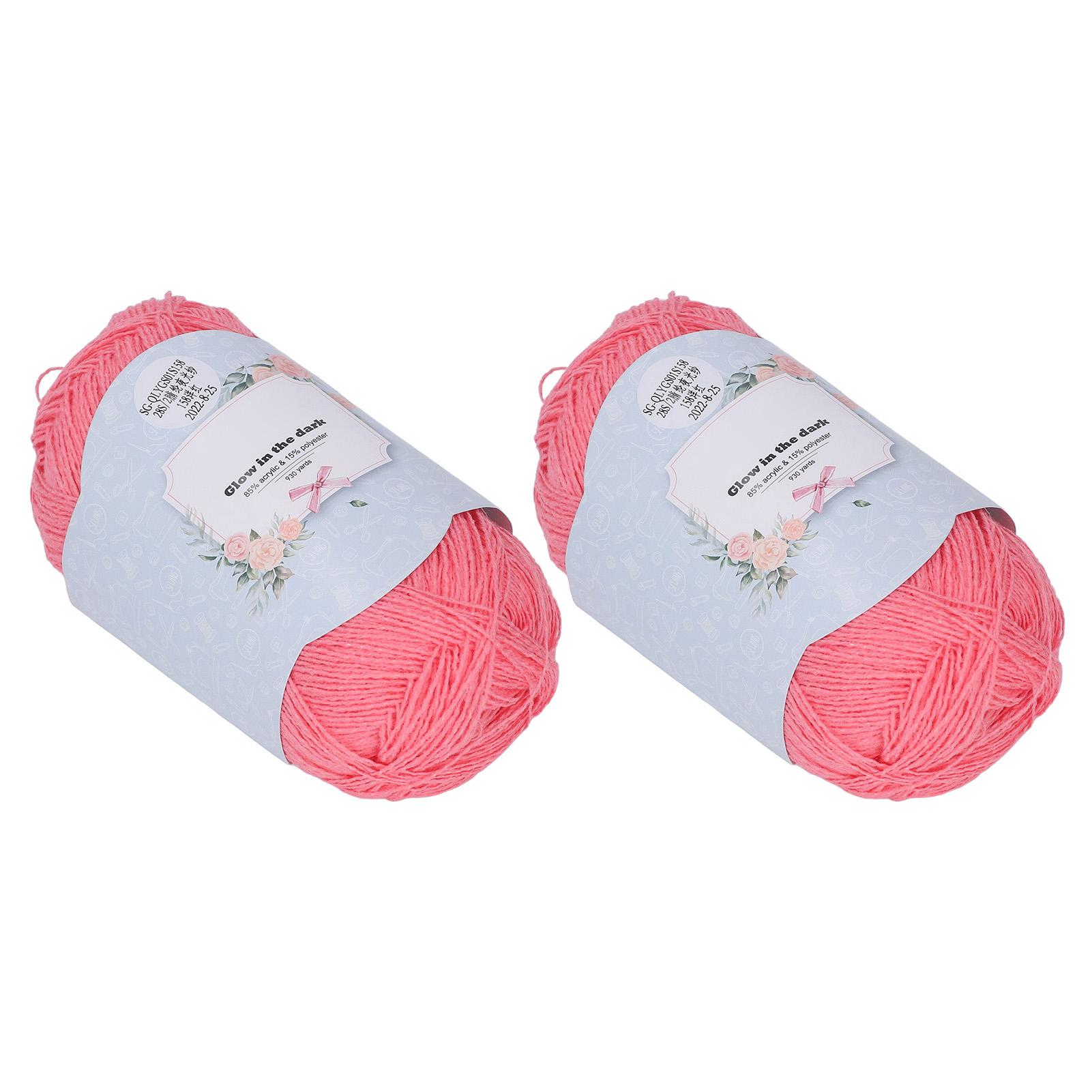 

2 шт. светящаяся пряжа для вязания 930 ярдов светящийся дизайн яркий цвет красная акриловая пряжа для одежды