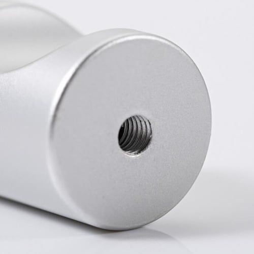 GOODCHI 12-Piece Set of Aluminum Alloy Drawer Pulls, Round, for Furniture, Shelves, Desks, and Closets, with Screws (Silver)