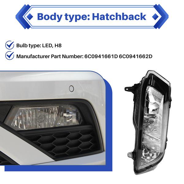 Paar 6C0941661D & 6C0941662D Lampen passen für 2014-2017 Volkswagen Polo Frontscheinwerfer-Baugruppe.