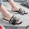 Fashion Casual Face Slippers for Women Beach Cute Summer New 2024 Flat Indoor House Slipper Home Sandals Woman Teddy Bear Elegant Black