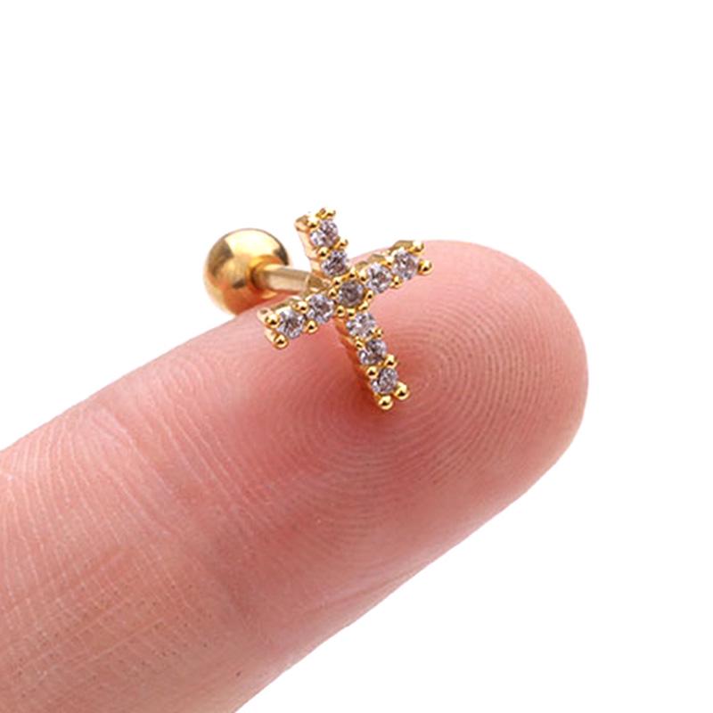 Bar Barbell Ear Cartilage Tragus Helix Studs Piercing Earrings Jewelry