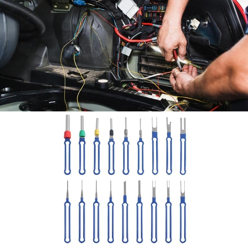 Essential Car Terminal Release Tool Kit, Electrical Wiring Pin Remover Suitable for Vehicle Maintenance Home Garage Use
