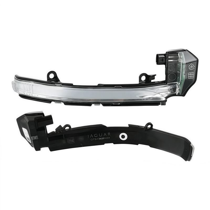 BIS1 For Jaguar XF XE 2009-2021 XJ XK F-Type E-FPACE L Rear Heated Mirror Cover Glass Frame Turn Signal Light Bottom Lower