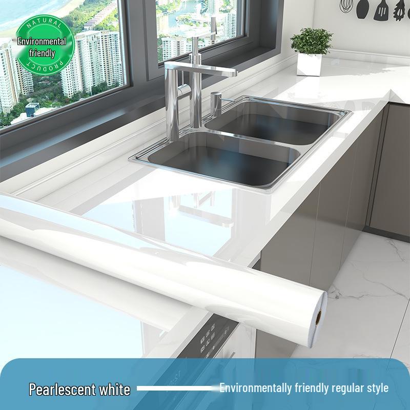 Oil-Proof Waterproof Self-Adhesive Protective Film for Kitchen Countertops and Cabinets.
