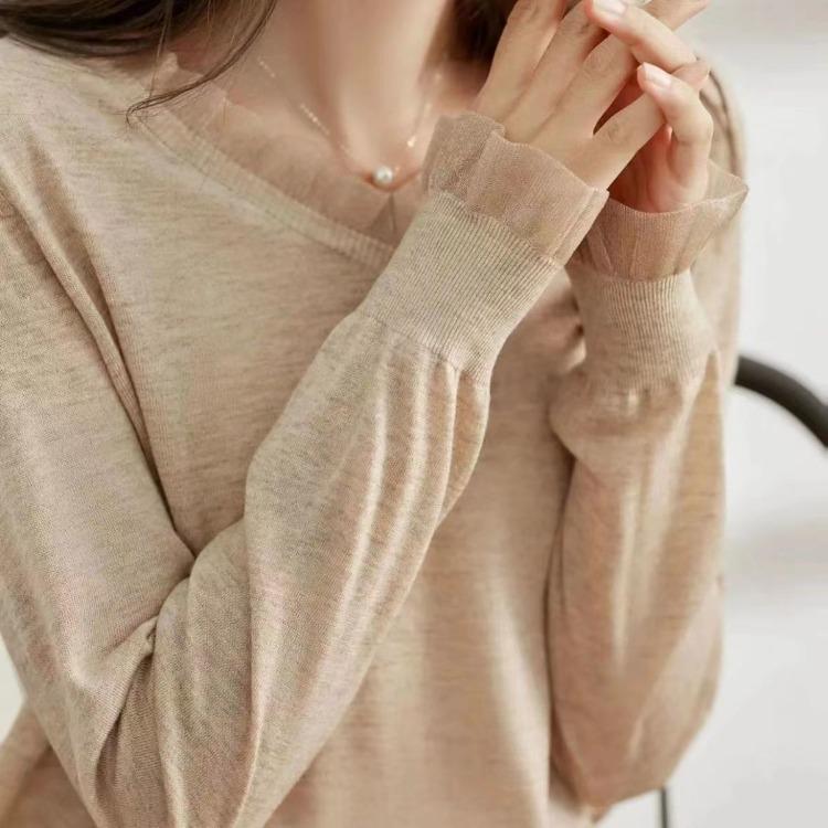 

Свободный трикотажный свитер с V-образным вырезом, однотонный топ-пуловер с плетением на осень-зиму XL