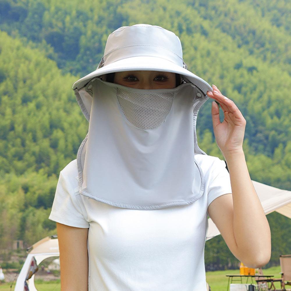Wide Brim Bucket Hat Anti-UV Mountaineering Caps Large Fisherman Hat  Man