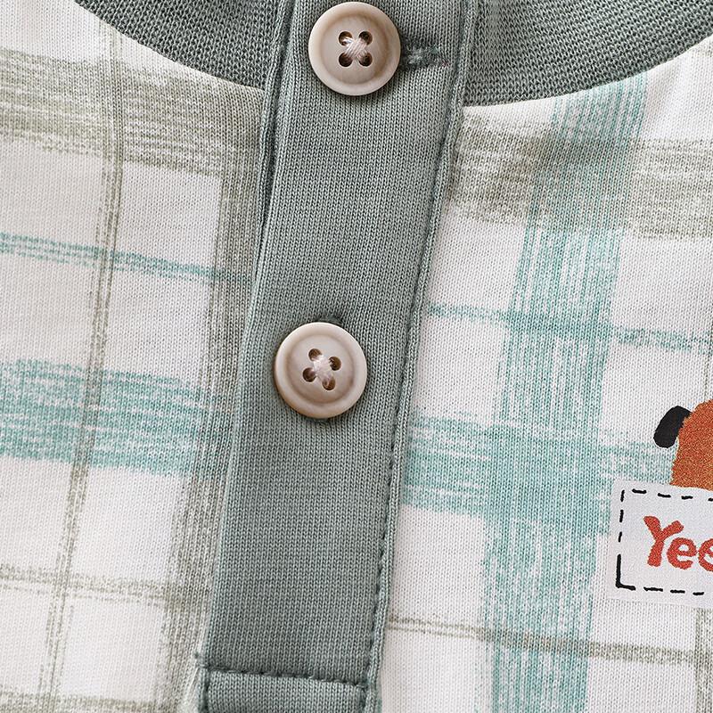 YEEHOO Baby Boy Summer Striped Cotton Romper