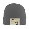 Banksy's Girl With A Red Balloon III Warm Knitted Cap Hip Hop Bonnet Hat Autumn Winter Outdoor Beanies Hats for Unisex Adult
