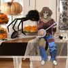 Spooky Skeleton Figurine Halloween Spooky Skull Figurines Decor Portable Design Desktop Decor For Fireplaces Tables Shelves