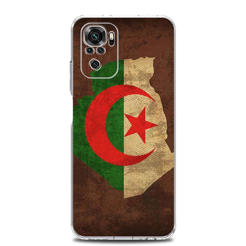 Algerien Flagge Telefon Fall Für Xiaomi Redmi Hinweis 13 12 5G 9S 9 8 10 11 Pro Plus 4G 9T 13C 12C10C 9C 9A 7 Pro Klar Abdeckung
