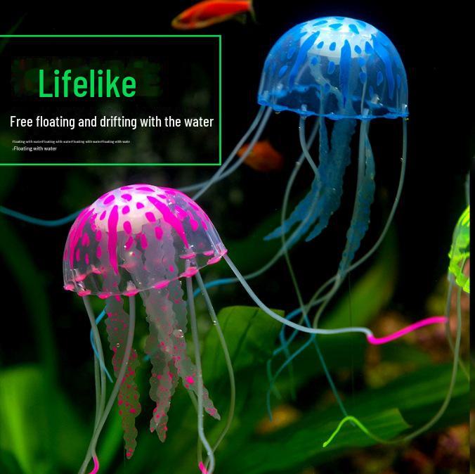 Simulated Silicone Jellyfish Coral Decor for Aquariums