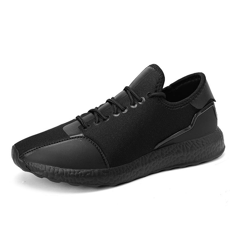 Lightweight outdoor sports casual shoes lace-up solid color simple running shoes low top large size men's shoes C852