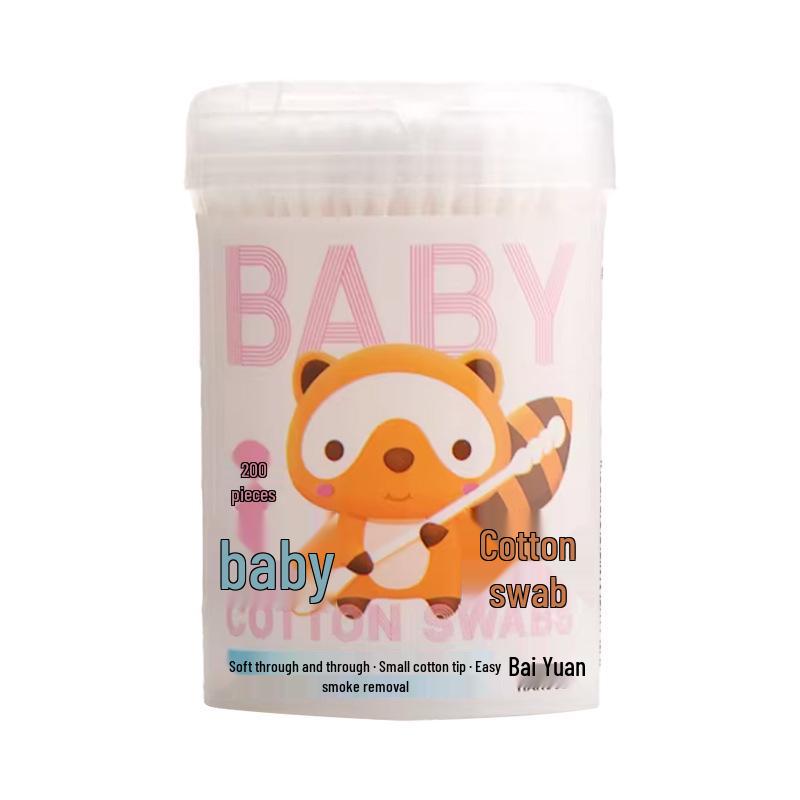 

Hakugen Baby Cotton Swabs - Soft Tip for Safe Ear and Nose Cleaning (200 Count)
