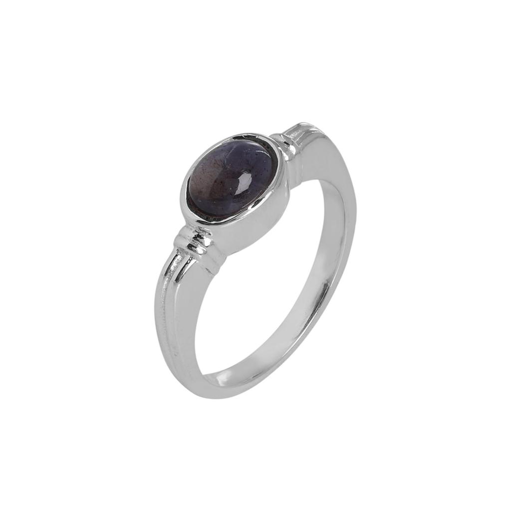 Iolite Gemstone Silver Ring, Silver Charm Jewelry, Gift For Her, 925 Sterling Silver Handmade Jewelry, Unisex Ring Ar8946
