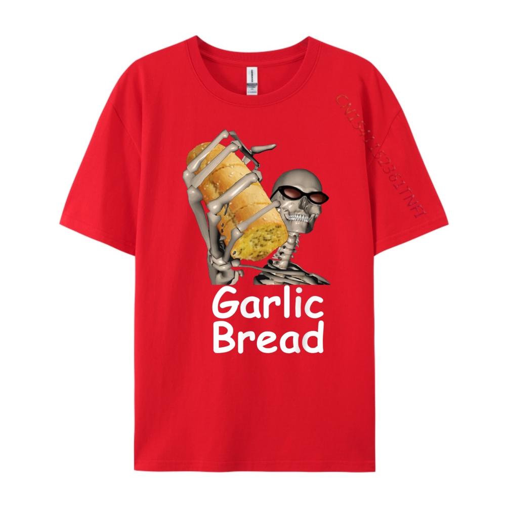 Garlic Bread Skeleton Funny Graphic Tees Men Clothes Big And Tall Graphic