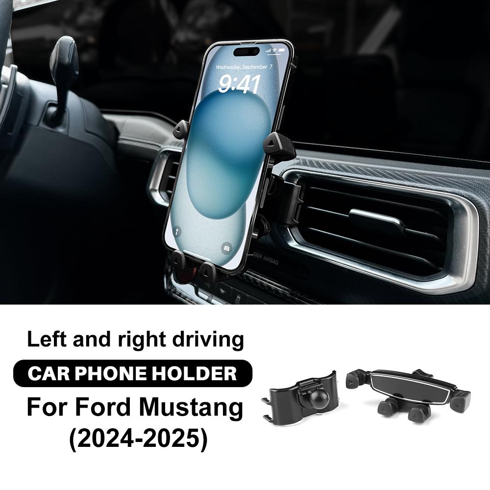 

Gravity Phone Holder For Ford Mustang 2025 2025 LHD Car Mobile Support Telephone Stand Bracket Clip Mount Interior Accessories