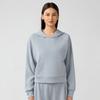 Spring and Autumn Yoga Clothes Cover Up Women Loose Short Pullover Casual Hood Air Layer Hoodie Outerwear Running Top