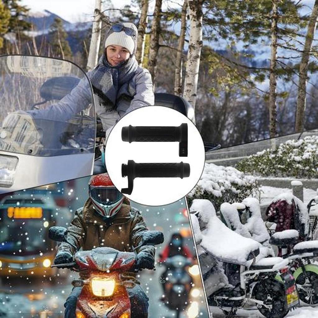 Beheizbare Lenkergriffe 12V Kaltwetter Daumenwärmer 3 Temperatureinstellungen Elektrisch beheizbare Lenkergriffe Für Fahrten im Freien