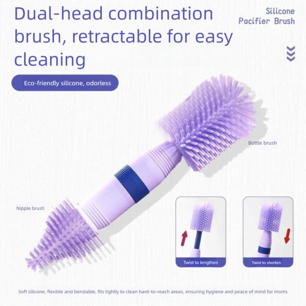 Silikon Flaschenreinigungsbürsten-Set mit Aufbewahrungsbox Baby-Nippelbürsten-Set Outdoor-Reise